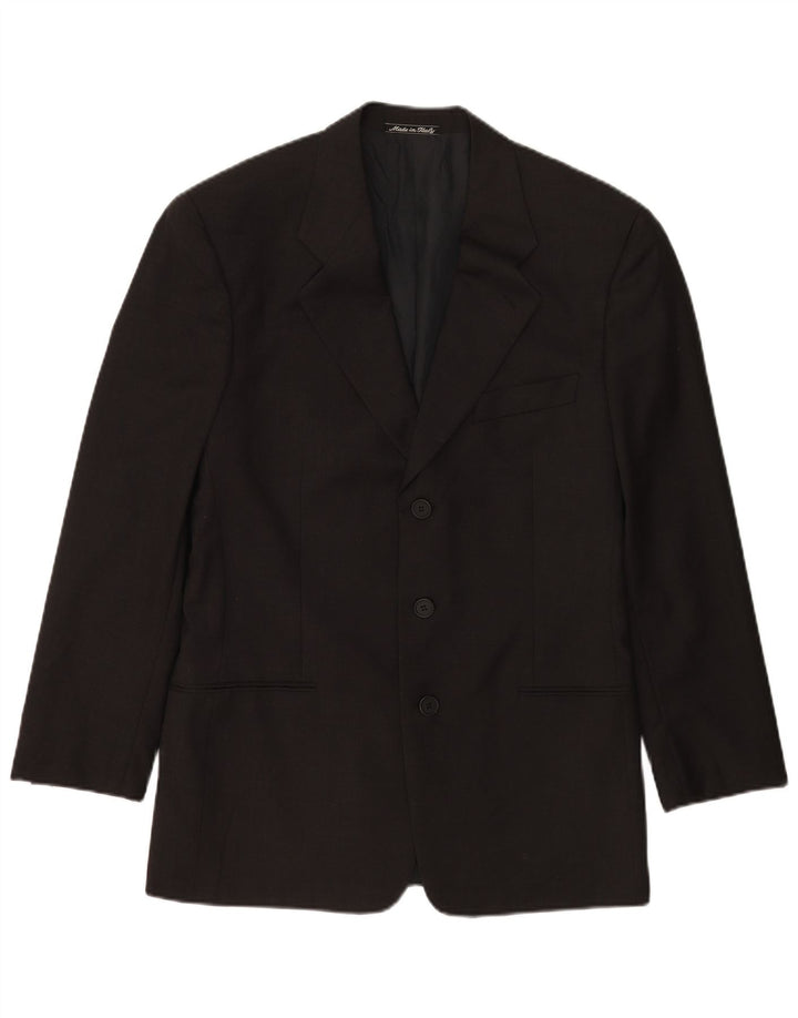 Blazer pentru bărbați Giorgio Armani, cu 3 nasturi, IT 48, lână virgină, gri mică
