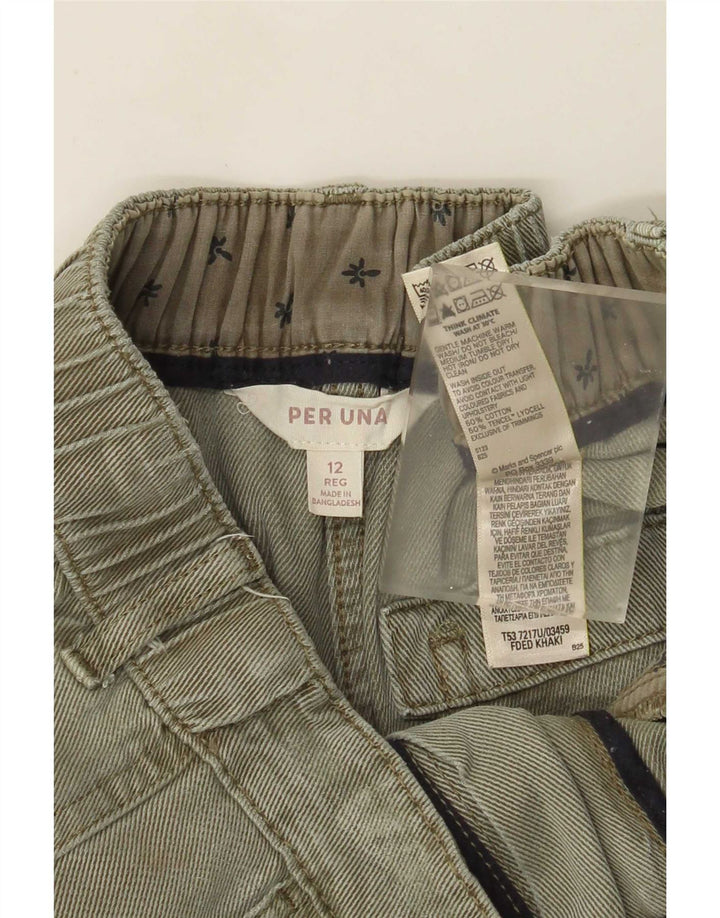 Pantaloni cargo crop pentru femei Marks & Spencer UK 12 Medium W30 L26 Kaki