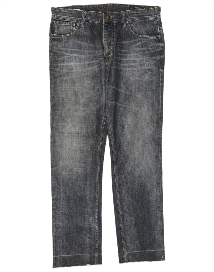 Blugi drepți pentru bărbați Jack & Jones W34 L31 bleumarin