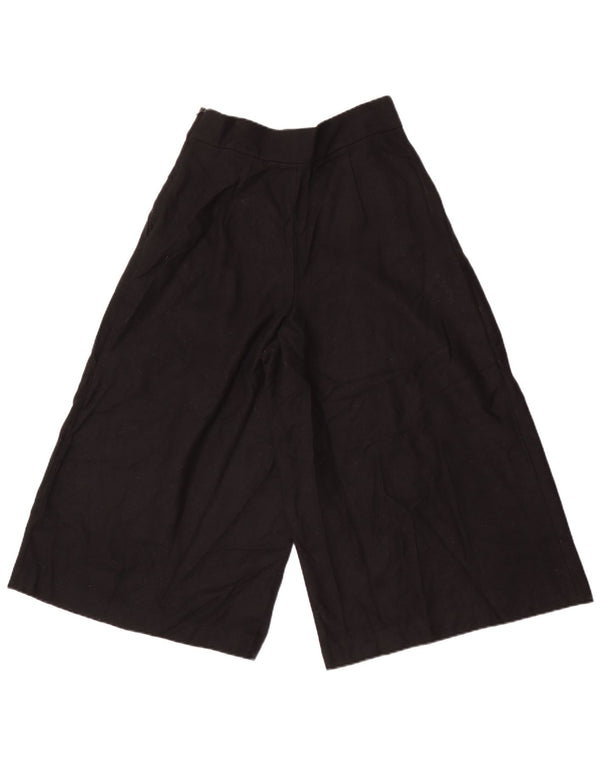 Massimo Dutti Pantaloni Capri cu talie înaltă pentru femei EU 38 Small W28 L21 Negru