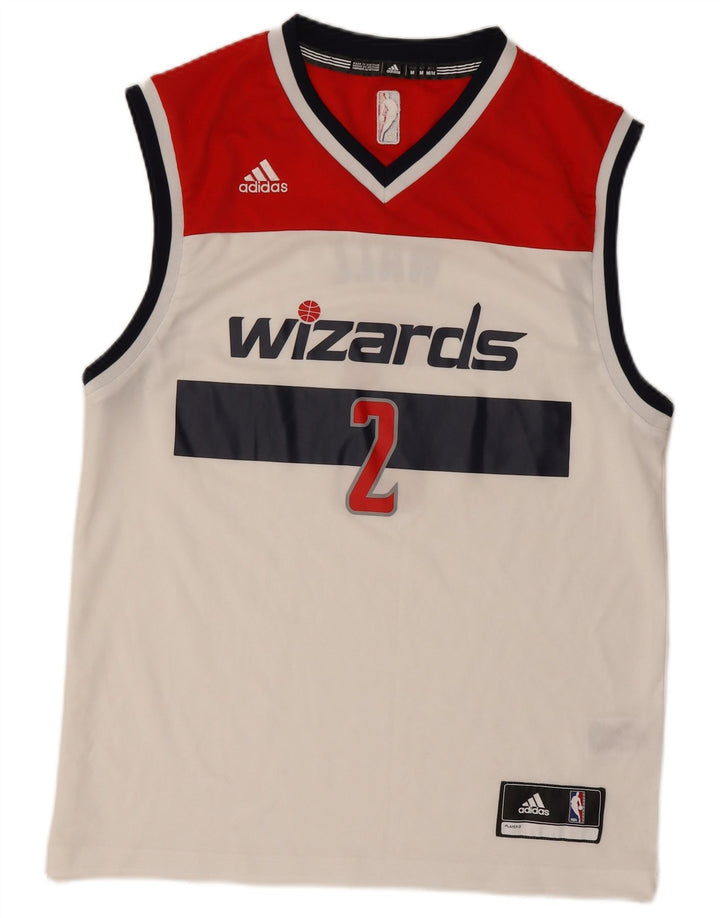 Vestă grafică ADIDAS pentru bărbați, alb, mediu, poliester