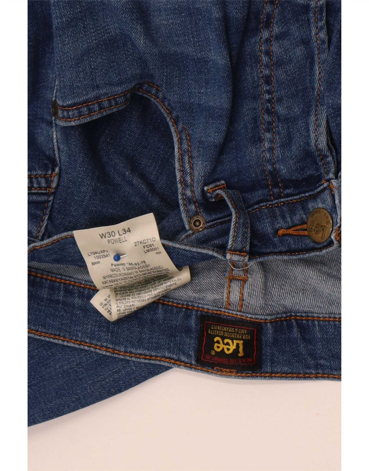 Blugi Lee Powell Slim pentru bărbați W30 L30, bumbac albastru