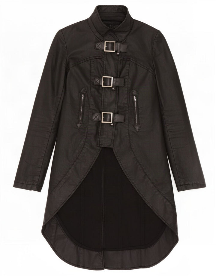 Frac vintage pentru femei UK 6 XS bumbac negru