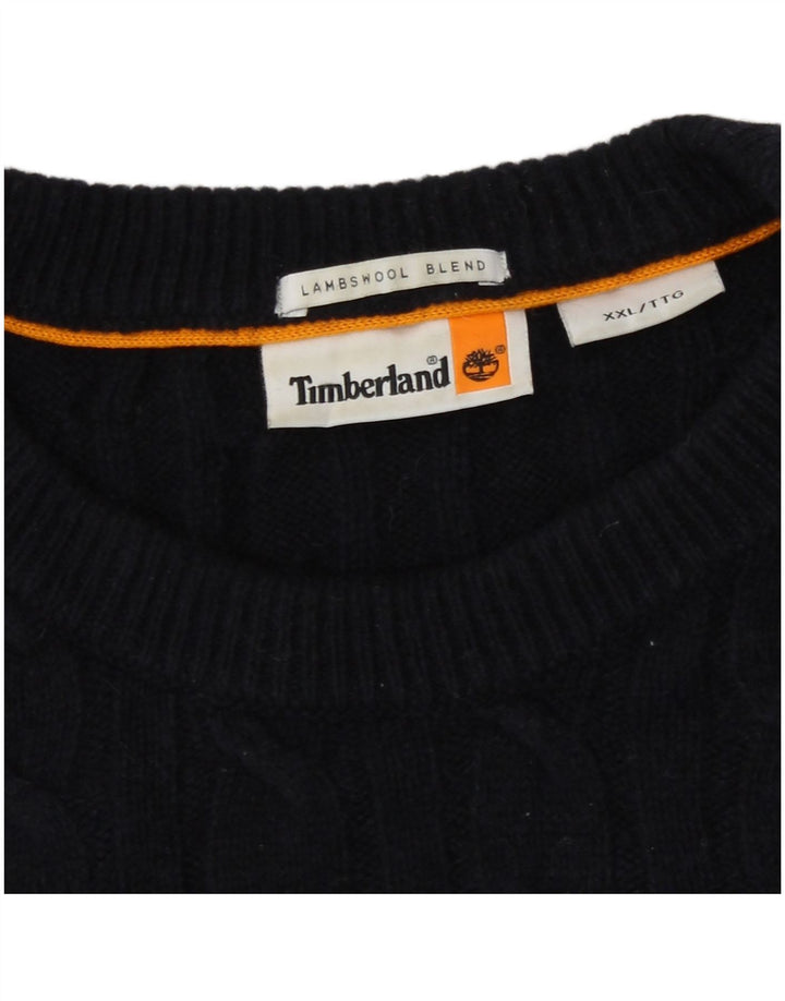 Pulover pentru bărbați Timberland cu gât crew, 2XL, lână de miel bleumarin