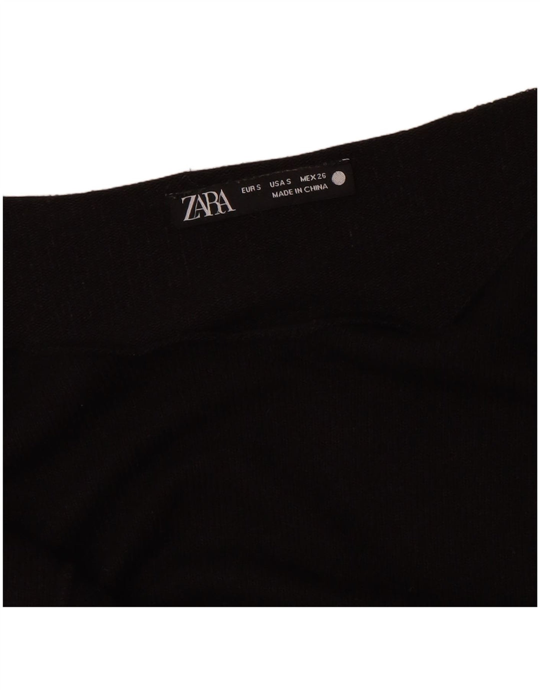 Top supradimensionat pentru femei Zara cu mânecă lungă UK 10 Mic Negru