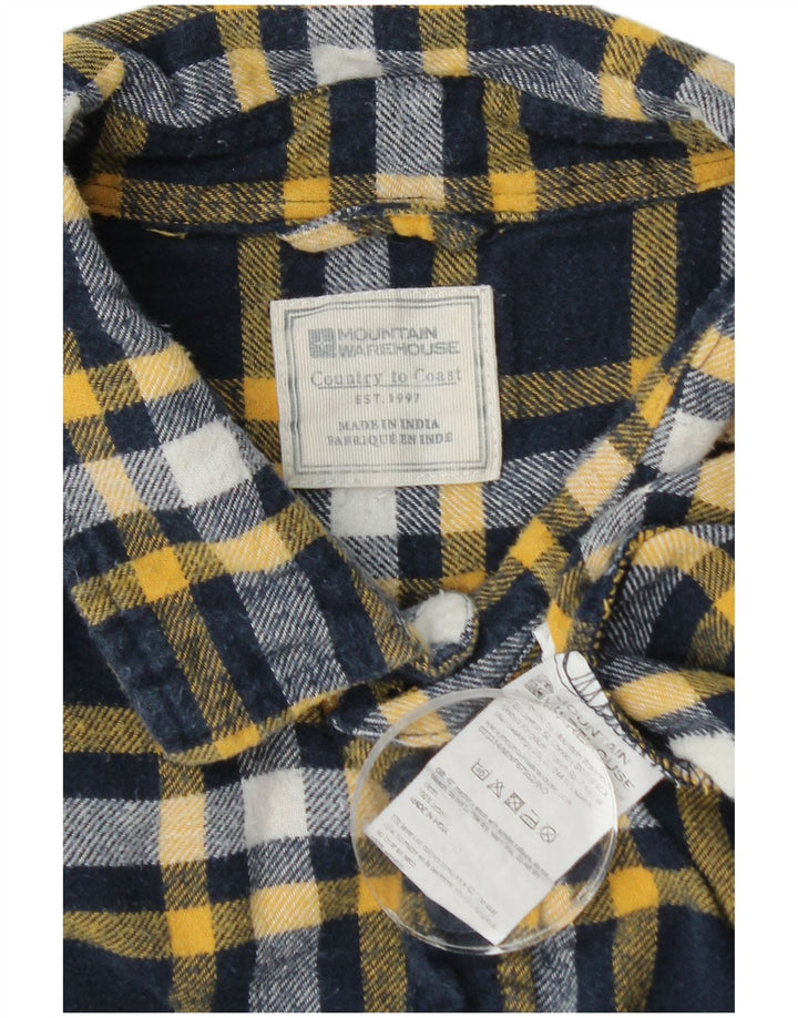 Cămașă de flanel pentru bărbați Mountain Warehouse, bumbac cu carouri, albastru bleumarin mediu