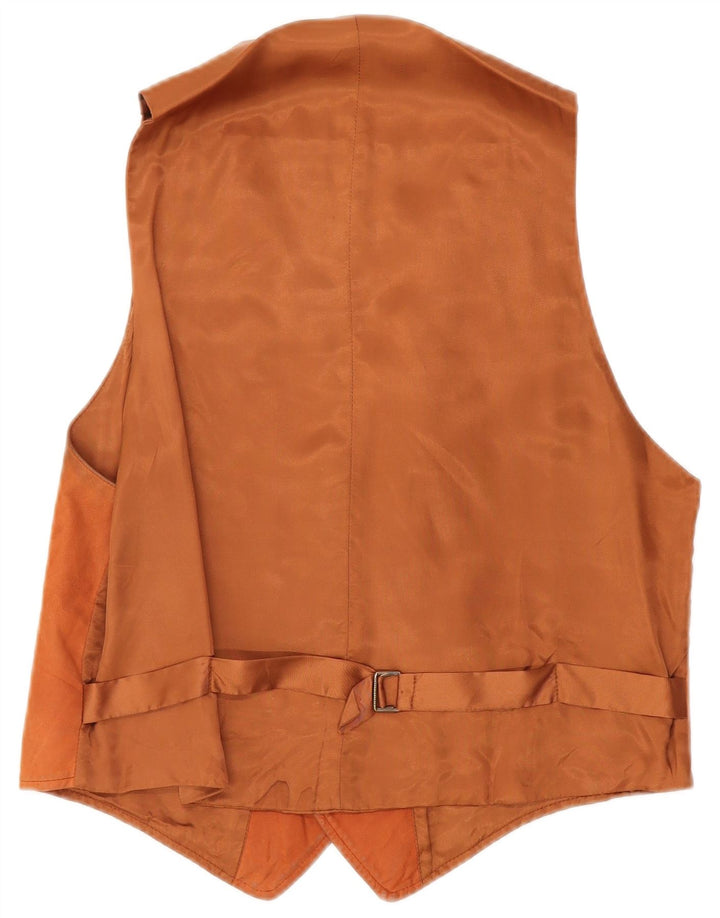 Vestă din piele vintage pentru bărbați XL din piele maro