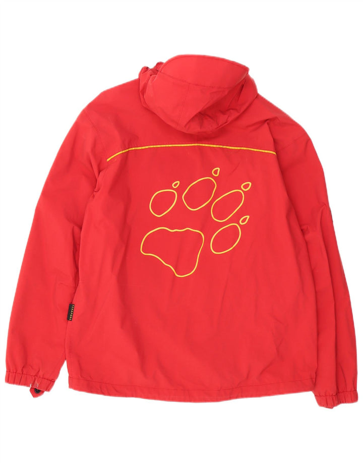 JACK WOLFSKIN Jachetă de ploaie cu glugă grafică pentru băieți 13-14 ani poliamidă roșie