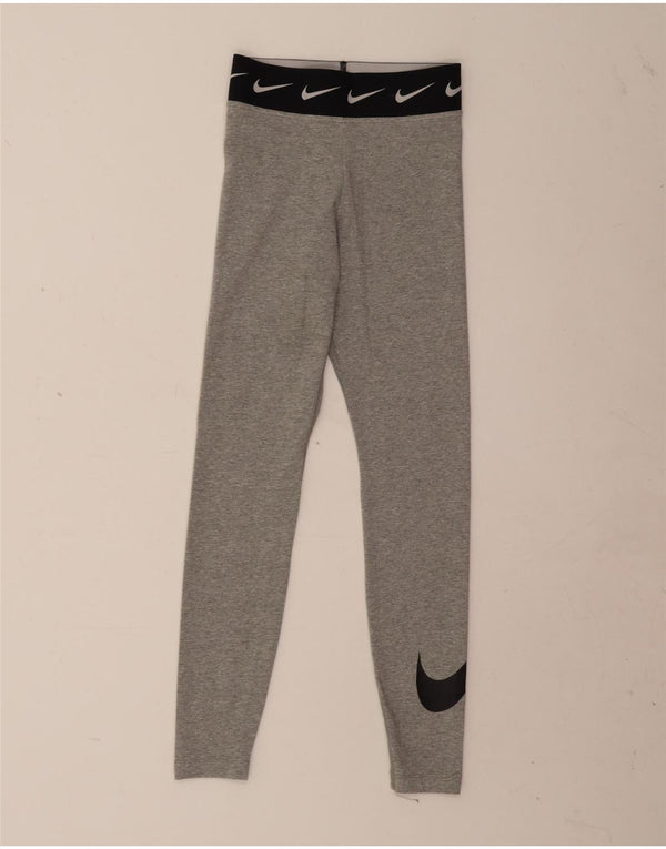 Leggings grafic Nike pentru femei UK 4 XS bumbac gri