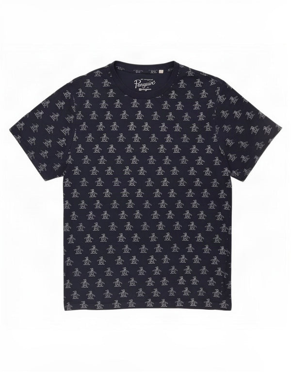 Tricou grafic pentru bărbați Penguin Top mare din bumbac bleumarin