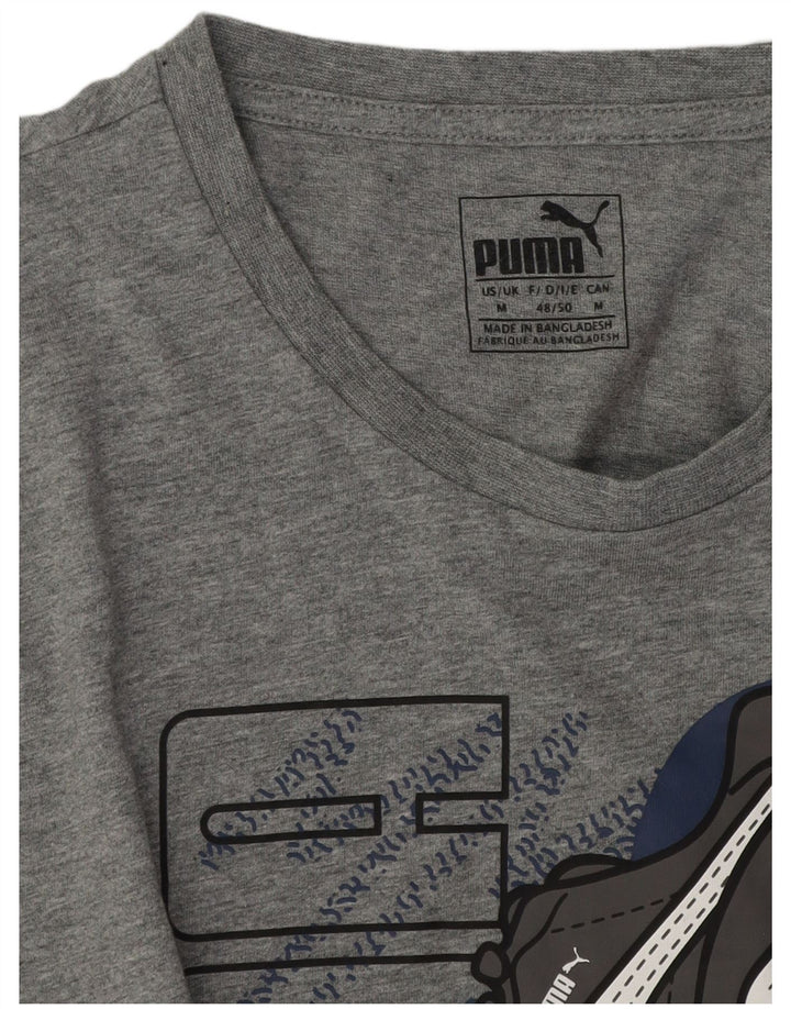 Tricou grafic Puma pentru bărbați Top Medium Gri Flecked