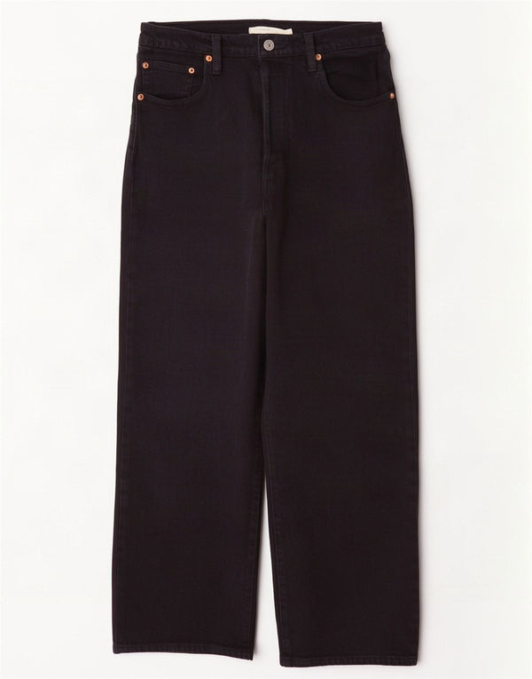 Blugi drepti pentru femei Levi's Ribcage W29 L27 bumbac negru