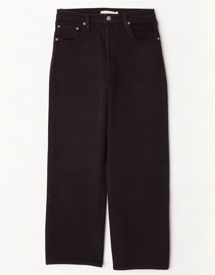 Blugi drepti pentru femei Levi's Ribcage W29 L27 bumbac negru