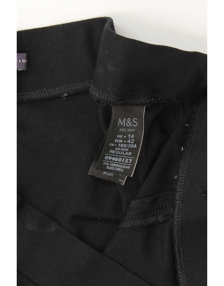 Leggings pentru femei Marks & Spencer UK 14 mare, negru, viscoză