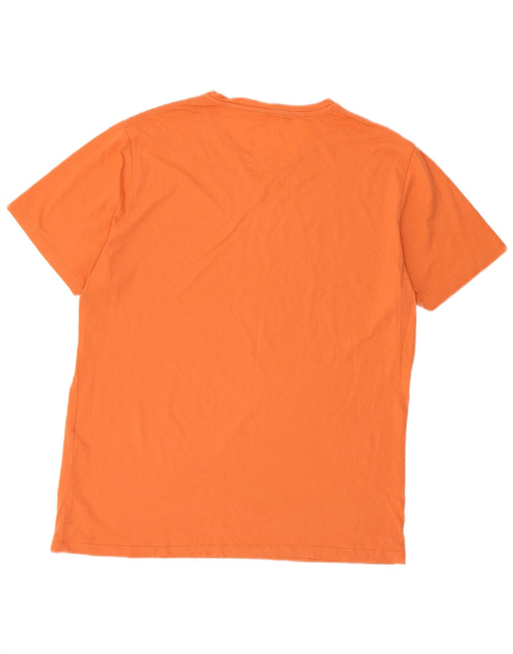 MASSIMO DUTTI Tricou Bărbați Top XL Bumbac Portocaliu