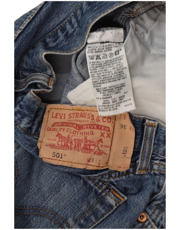 Blugi drepti pentru bărbați Levi's 501 W33 L36 Bumbac albastru