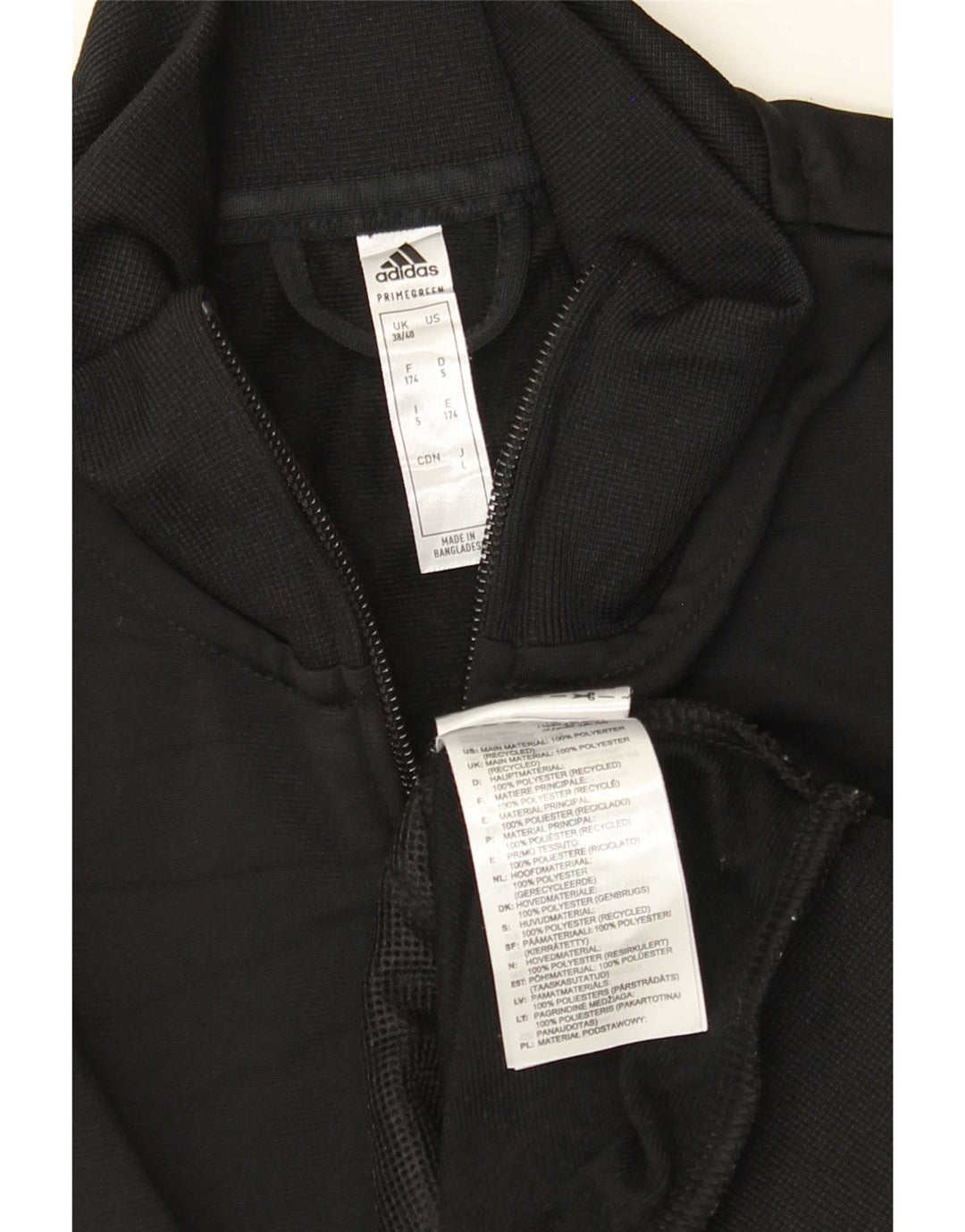 Jachetă de top pentru trening grafic Adidas pentru bărbați UK 38/40 Poliester mediu negru