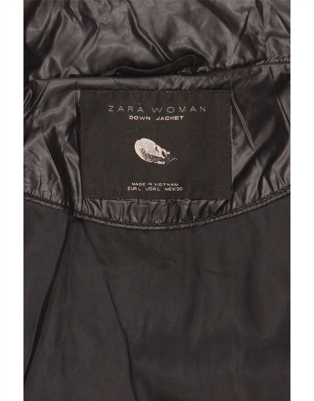 Jachetă căptușită pentru femei Zara UK 14 Large Black