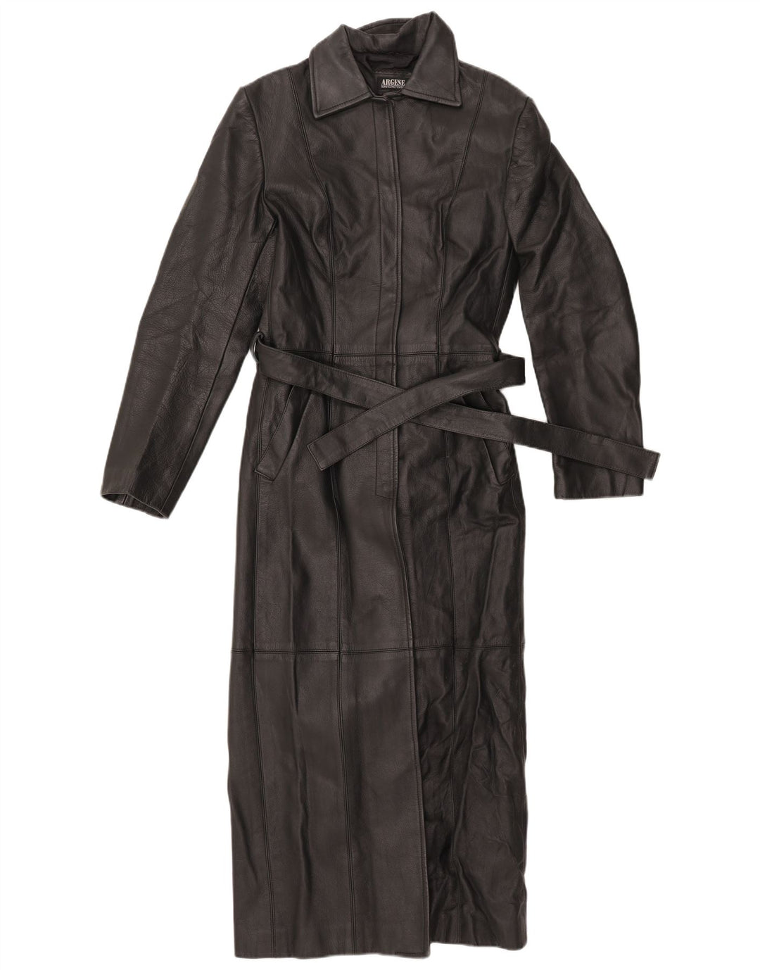 Palton de piele pentru femei VINTAGE UK 10 Mic Negru