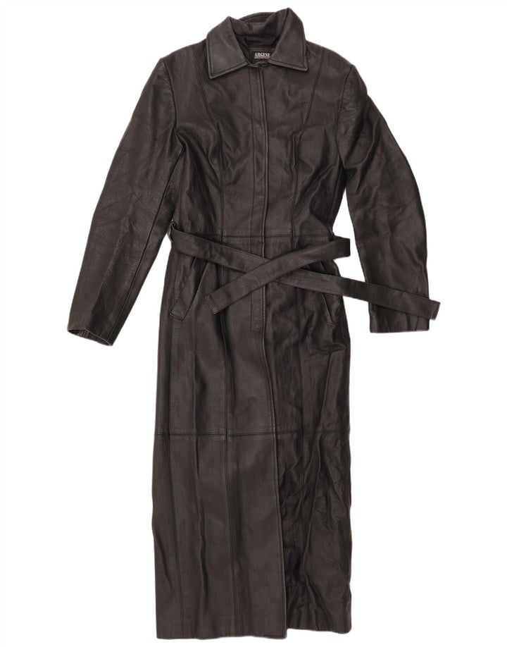 Palton de piele pentru femei VINTAGE UK 10 Mic Negru