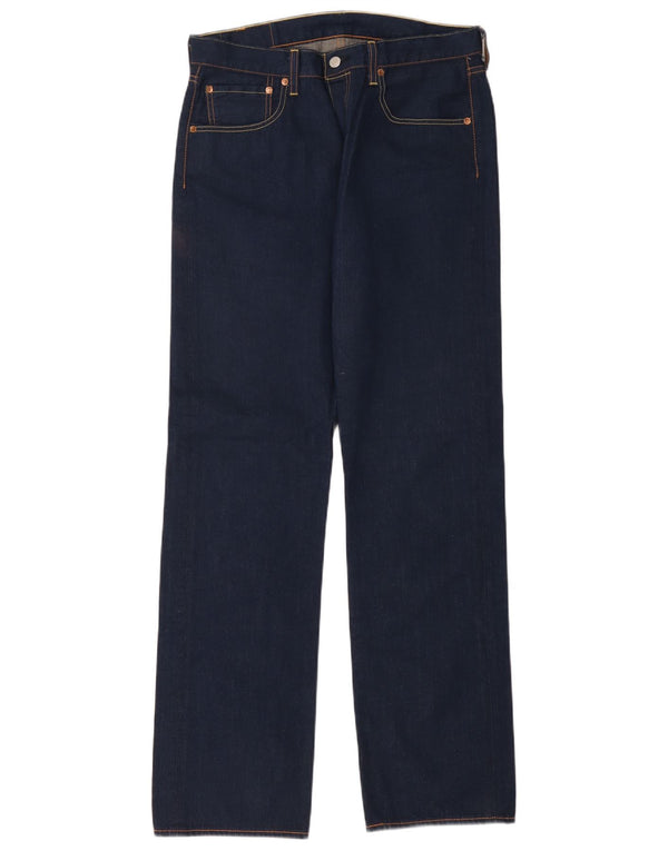 Blugi drepti pentru bărbați Levi's 501 W34 L34 Bumbac bleumarin