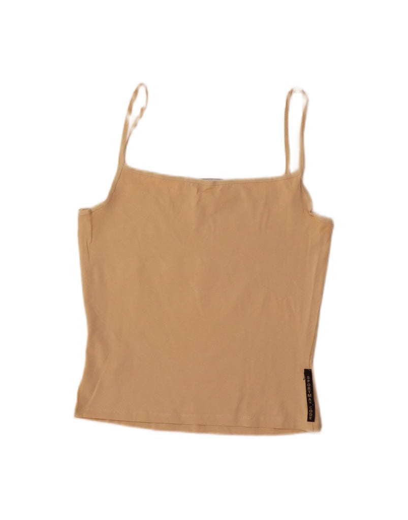 SPORTMAX Womens Crop Cami Top UK 12 Medium Beige Cotton Vintage Sportmax and Second-Hand Sportmax from Messina Hembry 