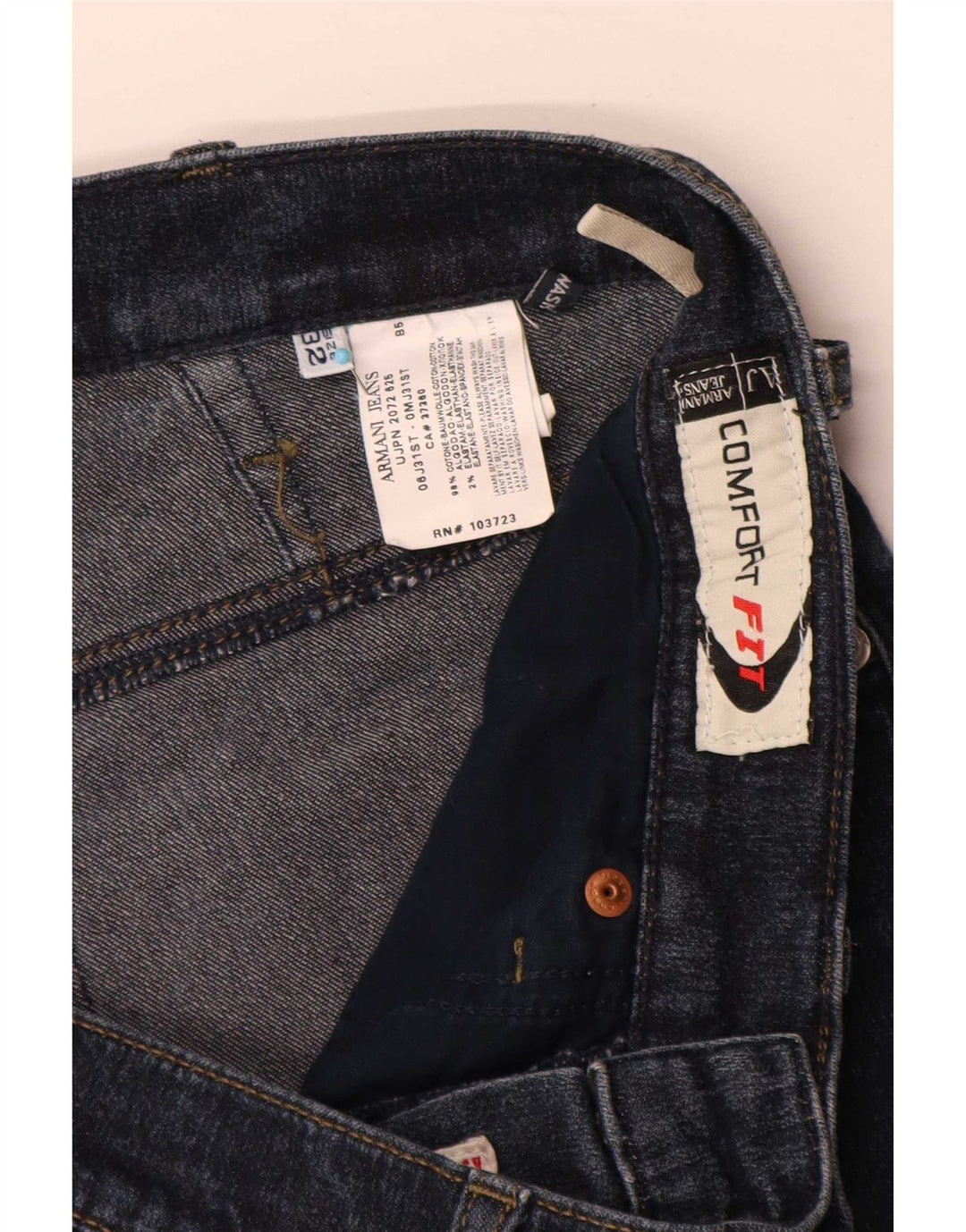 Blugi drepti pentru bărbați Armani W32 L30 Bumbac albastru