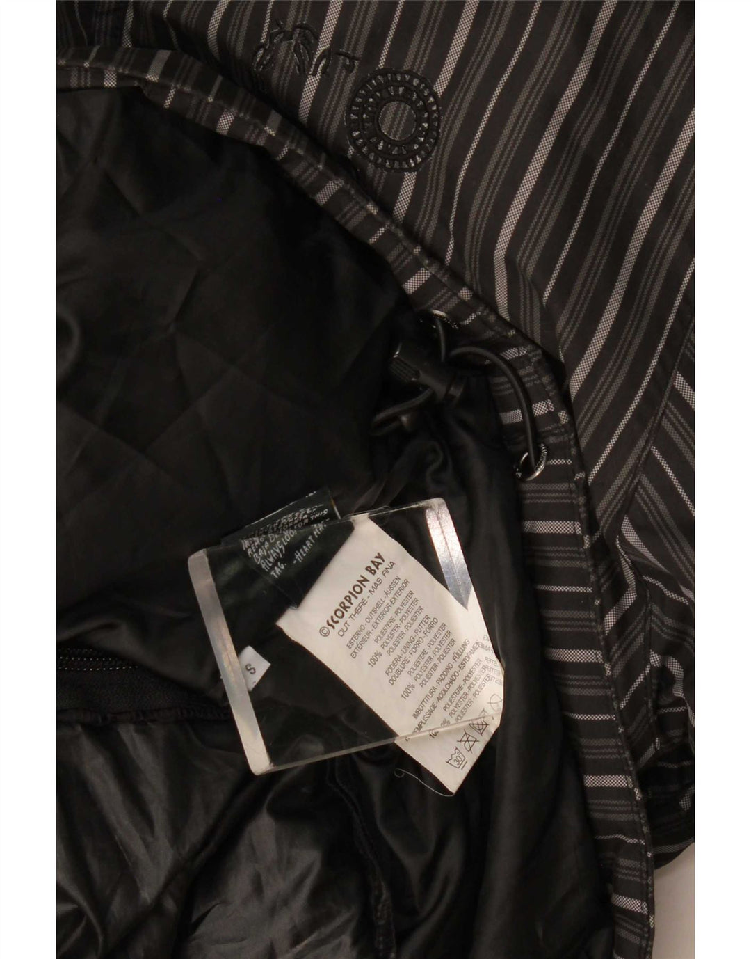 Jachetă Windbreaker cu grafică pentru bărbați Scorpion Bay UK 10, gri mic, cu dungi