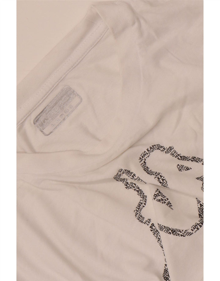 Tricou grafic KAPPA pentru bărbați Top mare alb