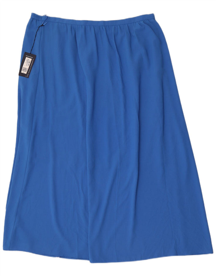 Fustă A-Line pentru femei Marks & Spencer UK 20 2XL W40 Poliester albastru