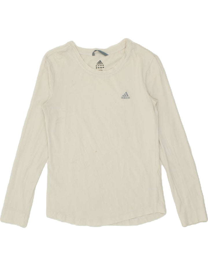 ADIDAS Womens Top Long Sleeve UK 16 Large  White Cotton Vintage Adidas and Second-Hand Adidas from Messina Hembry 