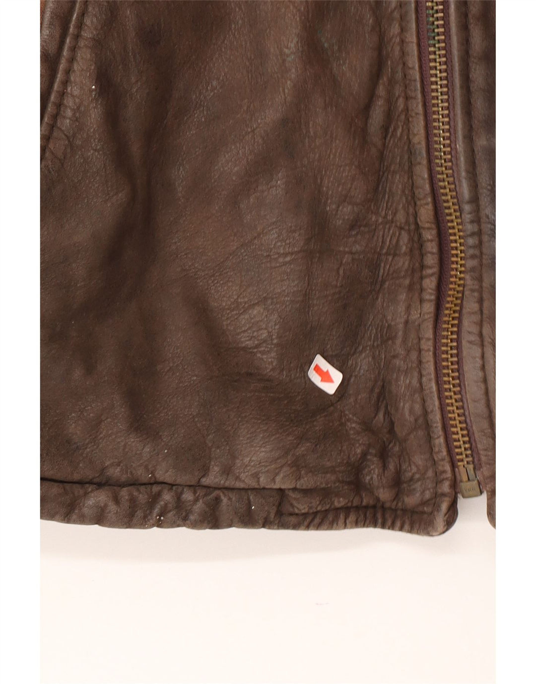 Jachetă de piele vintage pentru bărbați UK 38 din piele maro medie