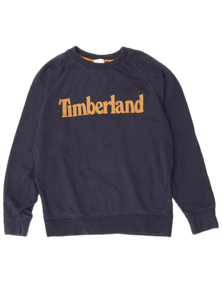 Pulover pentru bărbați Timberland Graphic Regular Fit Pulover Mic Bleumarin