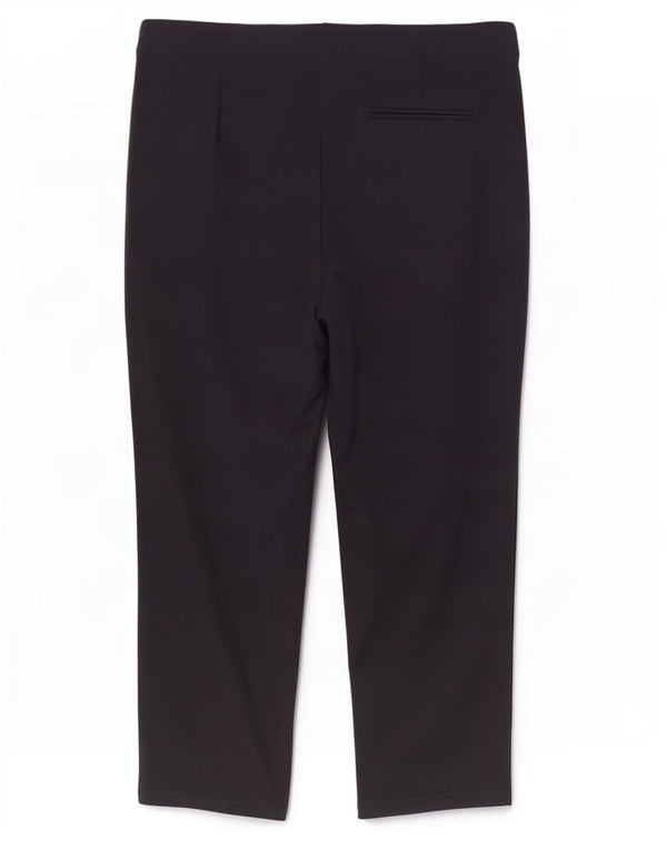 Marks & Spencer Womens Cropped Trousers UK 20 2XL W40 L26 Navy Blue Viscose