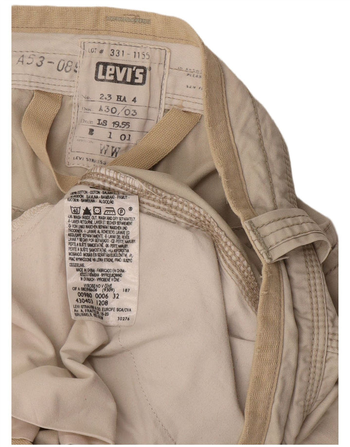 Pantaloni scurți cargo pentru bărbați LEVI'S W32 bumbac mediu bej