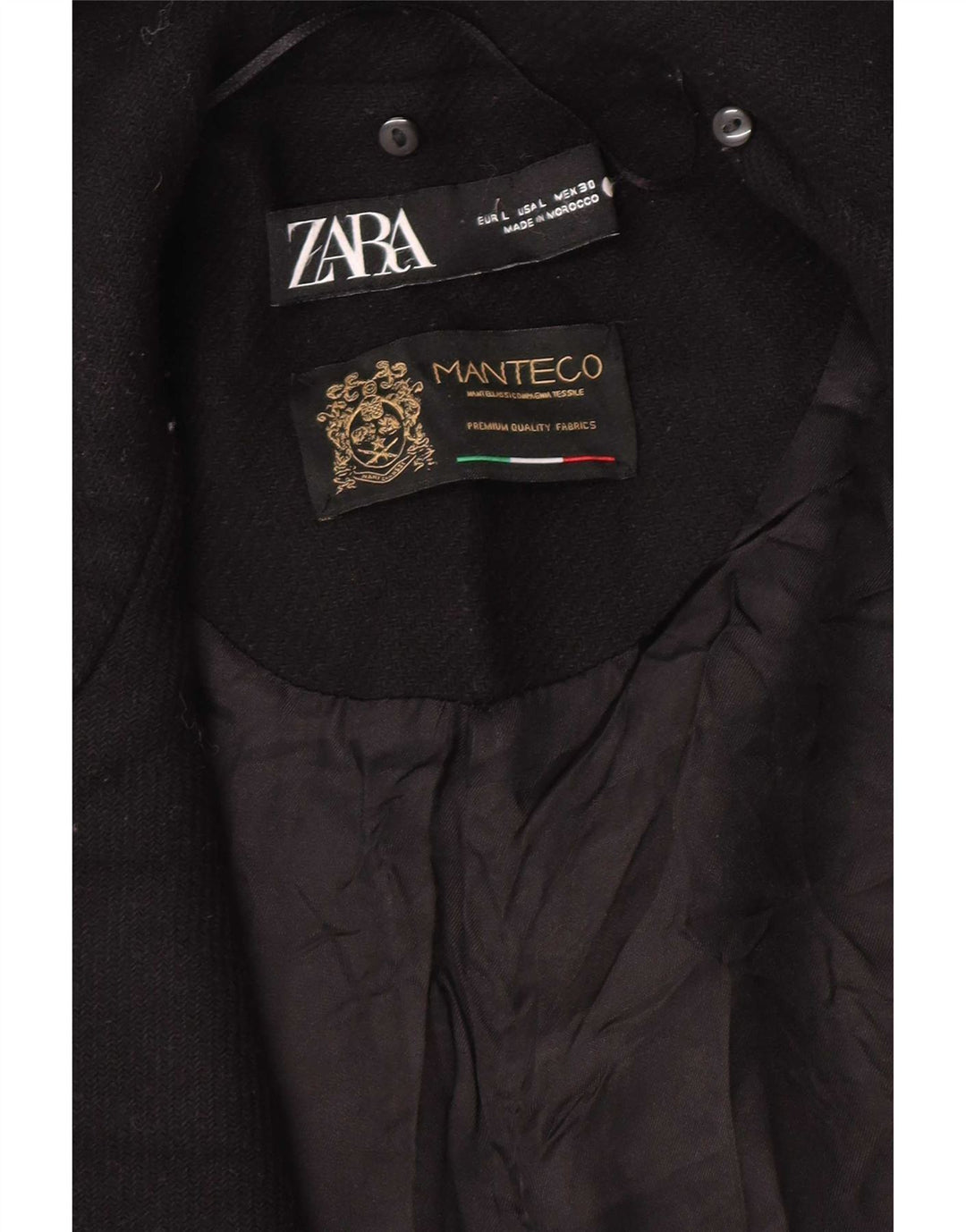 Pardesiu deschis pentru femei Zara UK 16 mare negru