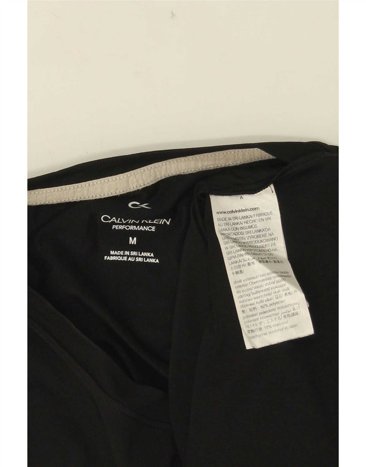 Tricou grafic Calvin Klein pentru bărbați Top Mediu Negru Poliester Bloc de culoare