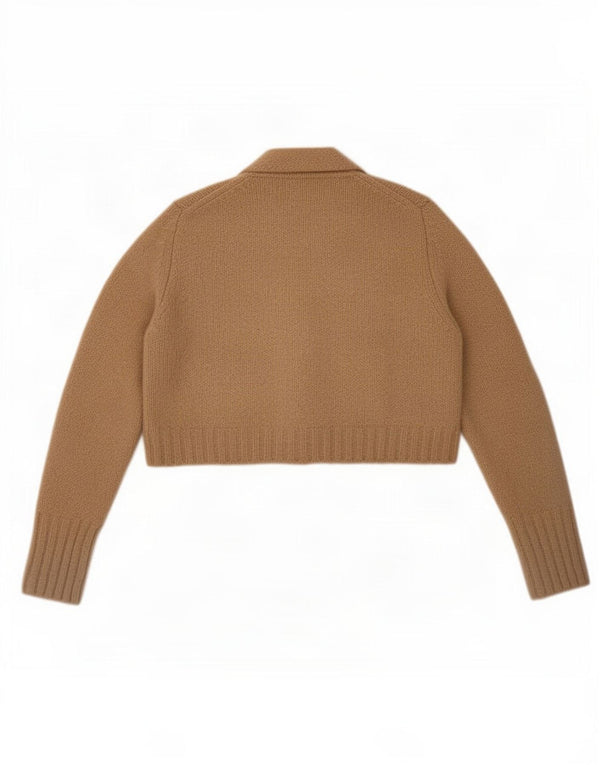 Pulover cardigan pentru femei Zara UK 10 Mic Bej Poliester