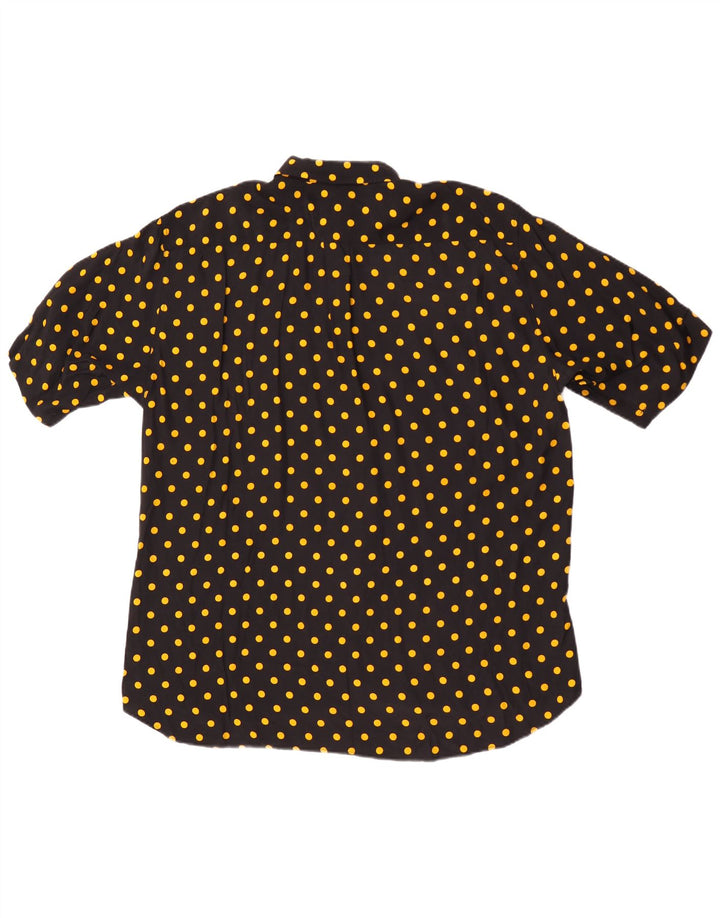 Cămașă cu mânecă scurtă pentru bărbați VINTAGE Medium Black Spotted