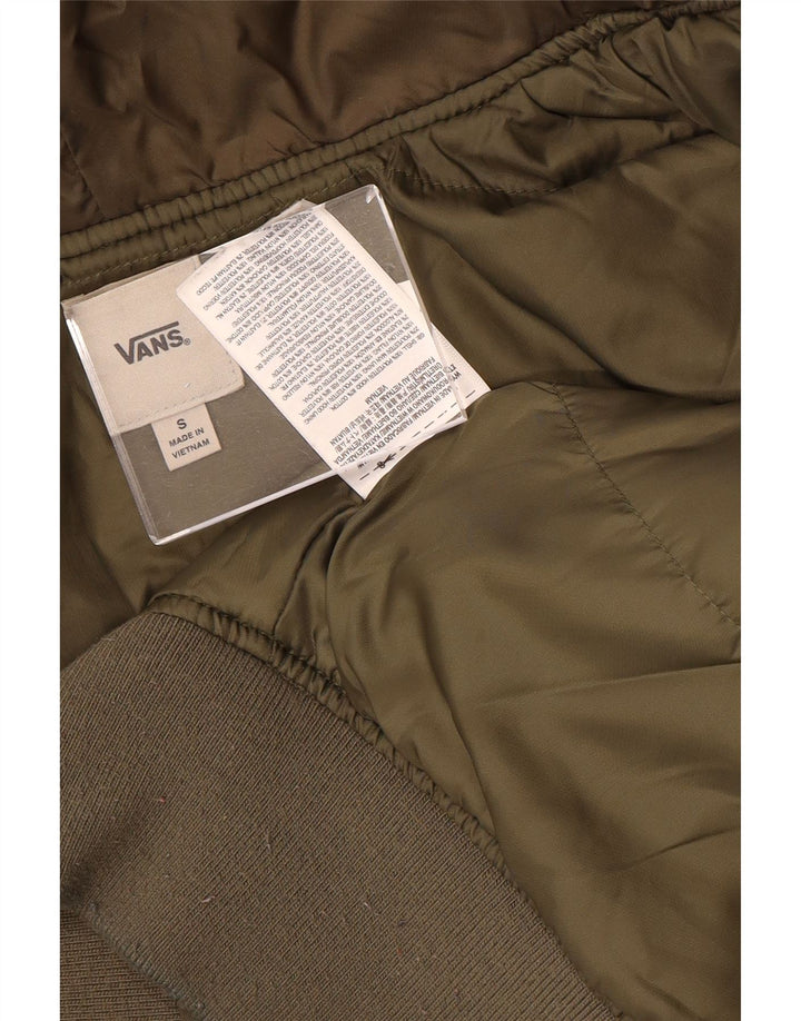 Bomber cu glugă pentru bărbați Vans UK 36 Mic Kaki Poliester color bloc