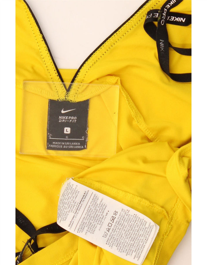 Vest Top pentru femei Nike UK 14, mare, galben din poliester