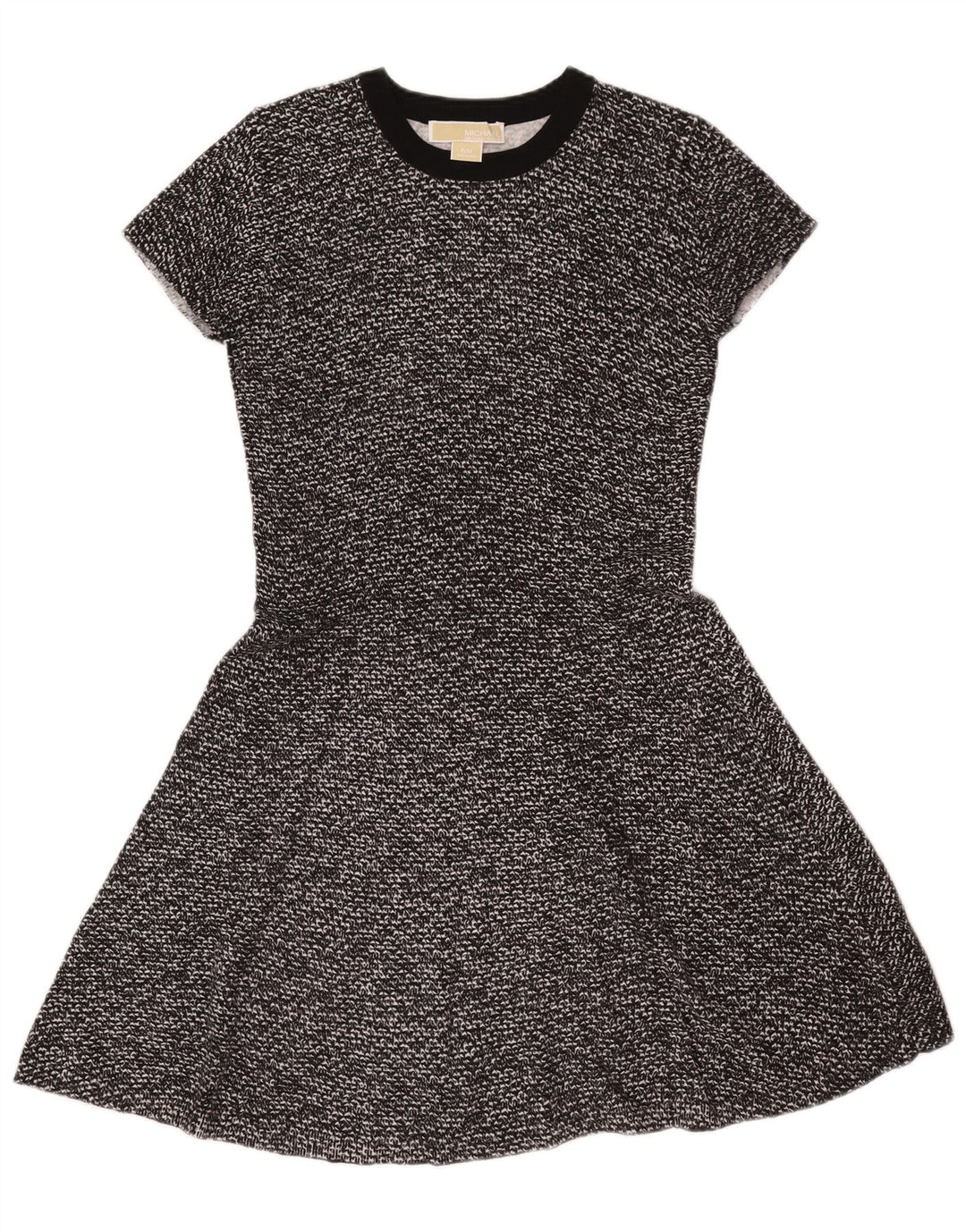 Rochie A-Line pentru femei Michael Kors UK 12 Bumbac cu pete negru mediu