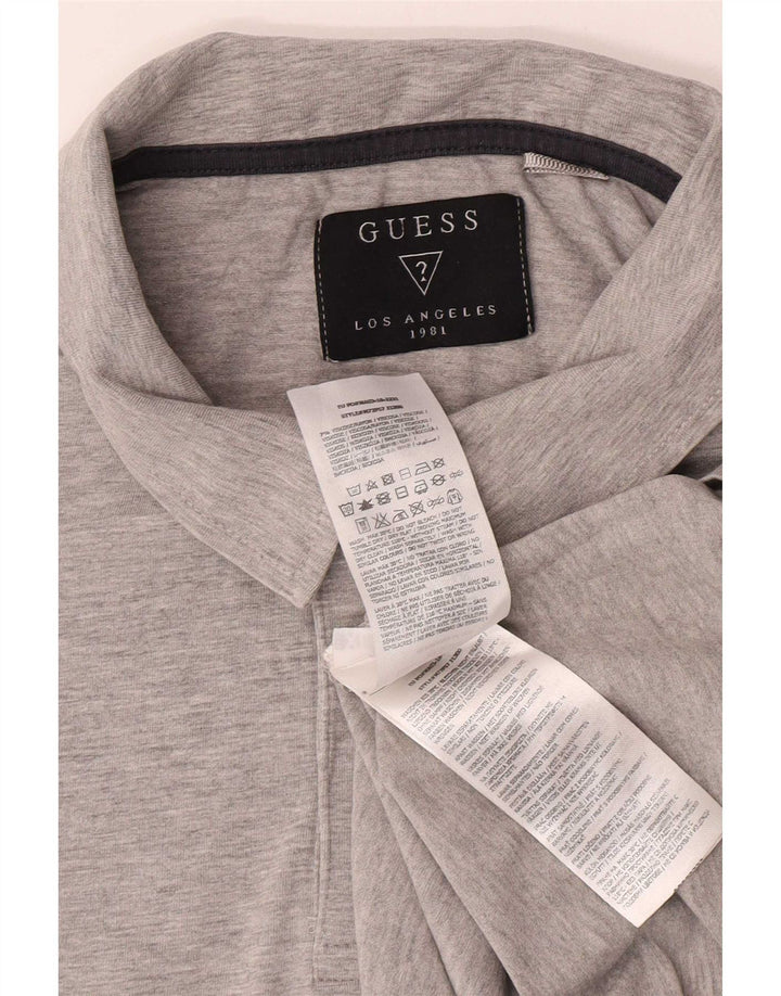 Tricou polo Guess pentru bărbați UK 42 mare bumbac gri