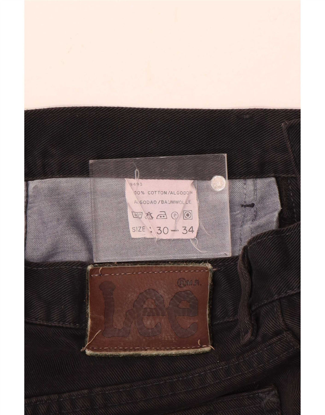 Blugi drepti pentru bărbați Lee W30 L34 bumbac negru
