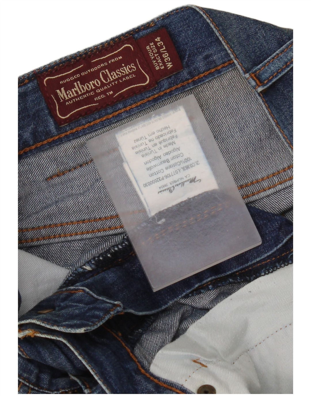 Pantaloni scurți din denim pentru bărbați Marlboro Classics W36, mare, albastru, bumbac