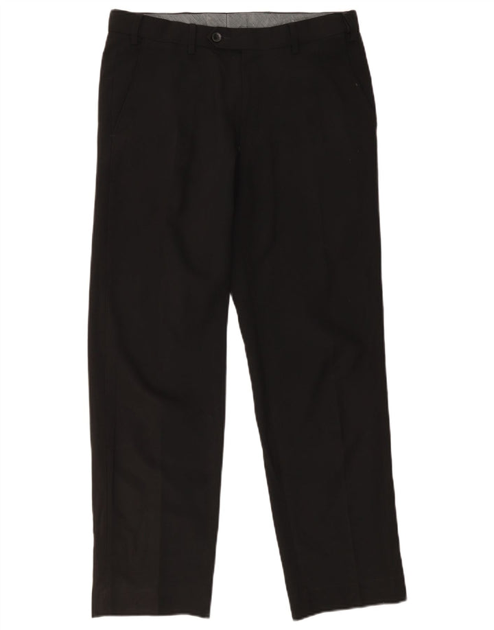 Pantaloni chino obișnuiți pentru bărbați Marks & Spencer L32 L29 Poliester negru