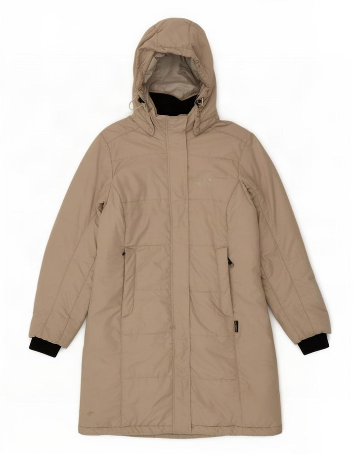 Jack Wolfskin Jachetă căptușită cu glugă pentru femei UK 12/14 Poliester mediu bej