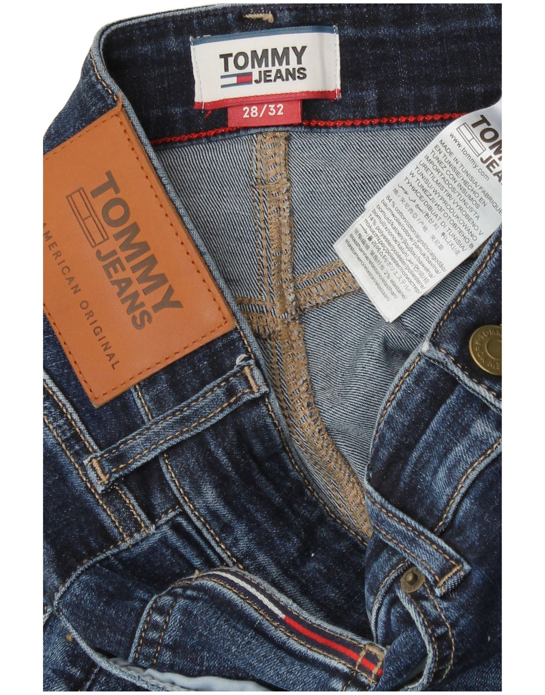 Blugi slim pentru femei Tommy Hilfiger W28 L32 bumbac albastru
