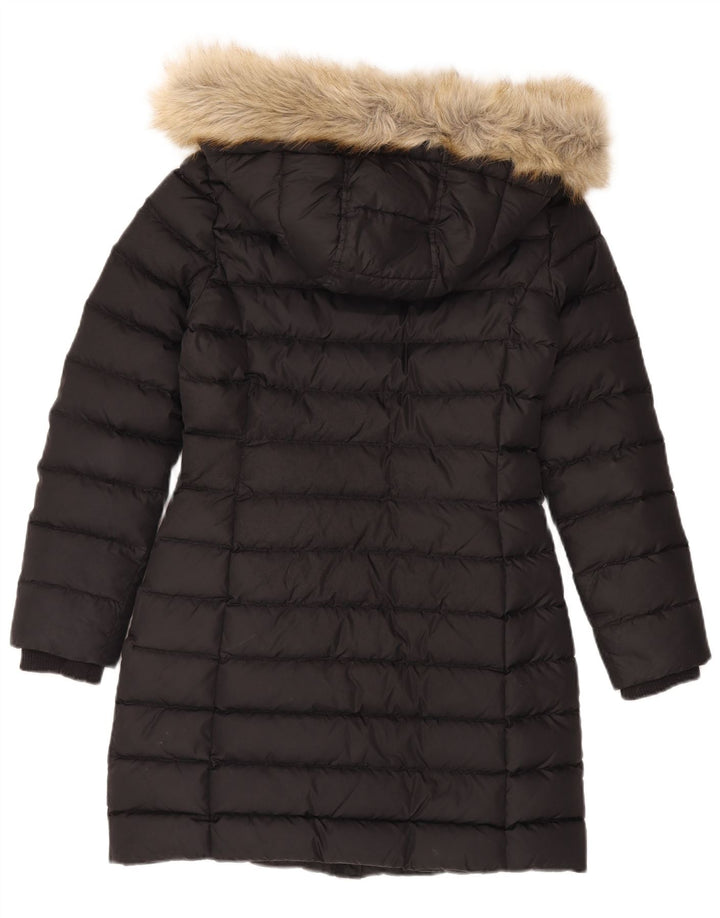 Palton căptușit cu glugă pentru femei Tommy Hilfiger UK 10 Poliester negru mic