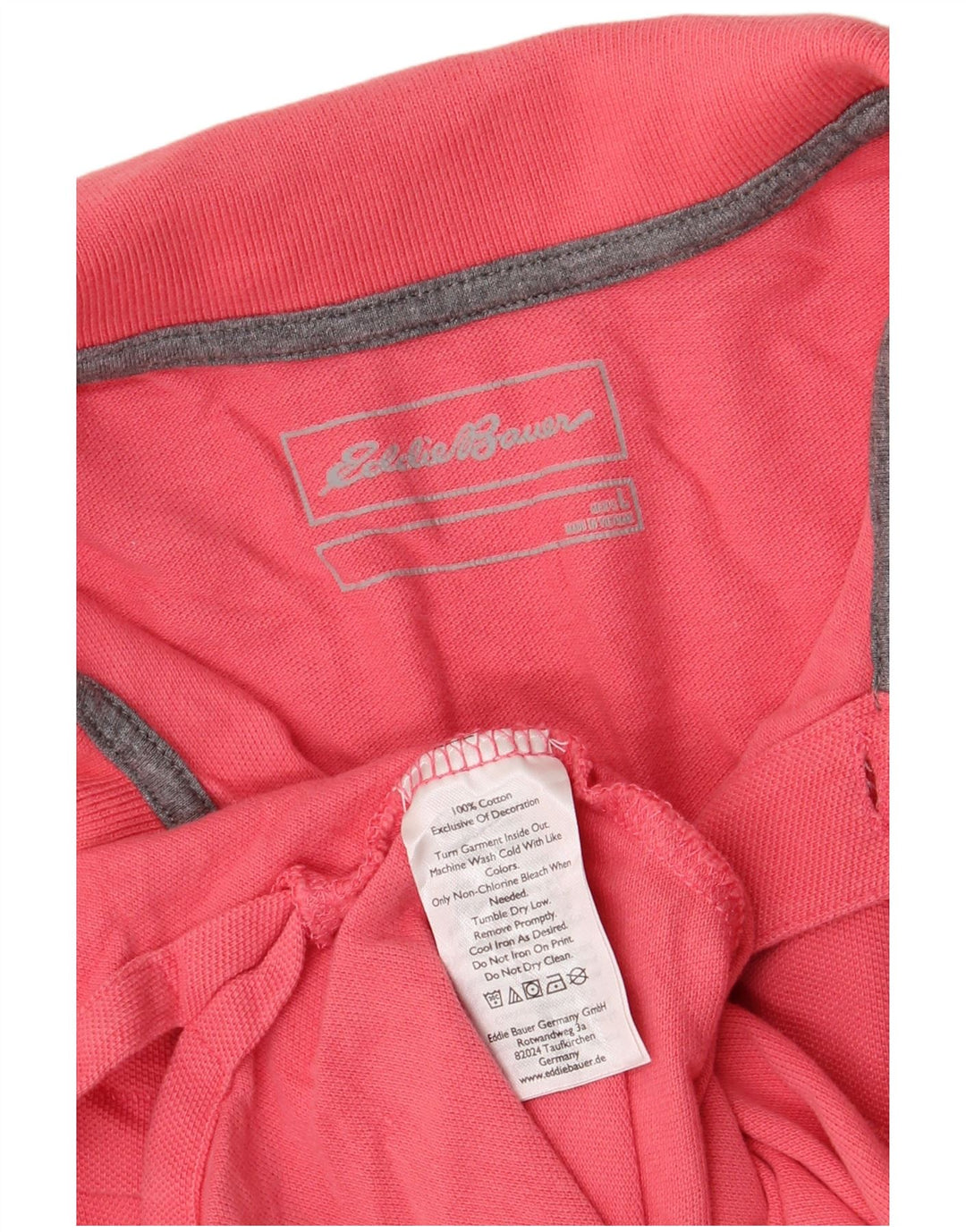 EDDIE BAUER Cămașă polo pentru bărbați din bumbac roz mare